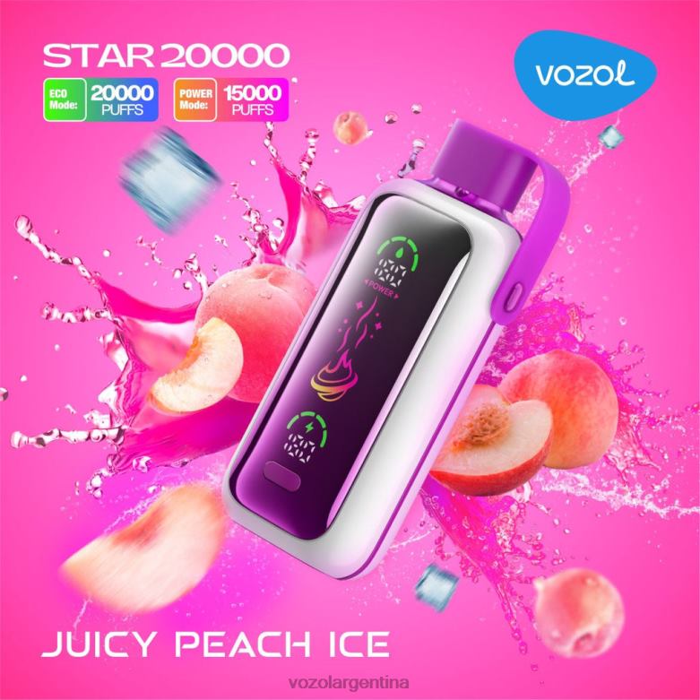 VOZOL STAR 20000 BP26X10 jugoso hielo de durazno Vozol Buenos Aires