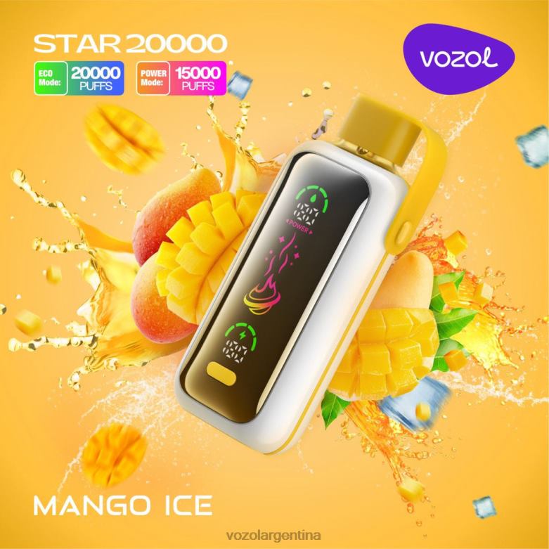 VOZOL STAR 20000 BP26X13 hielo de mango Vozol Review