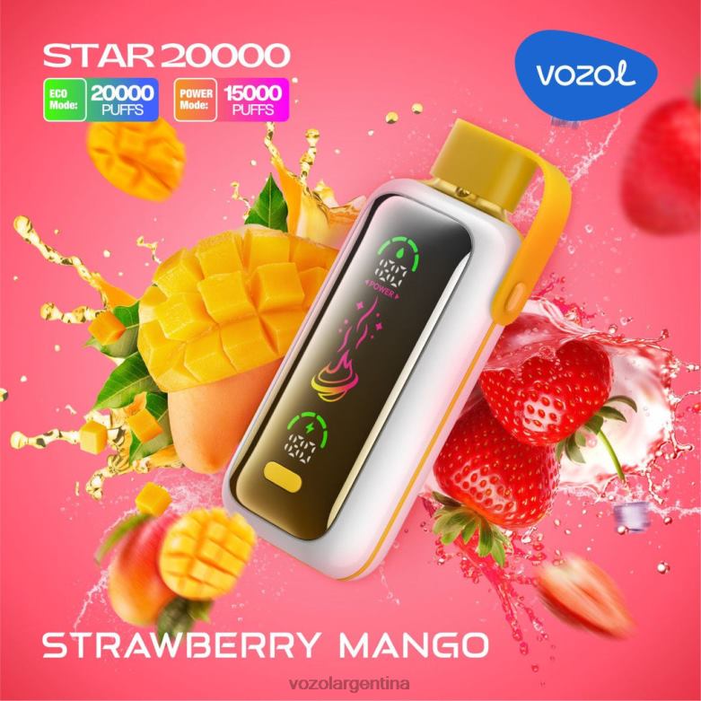 VOZOL STAR 20000 BP26X1 mango fresa Vozol Vape Argentina