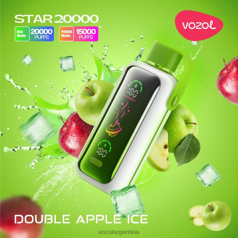 VOZOL STAR 20000 BP26X7 doble hielo de manzana Vozol Vape Store