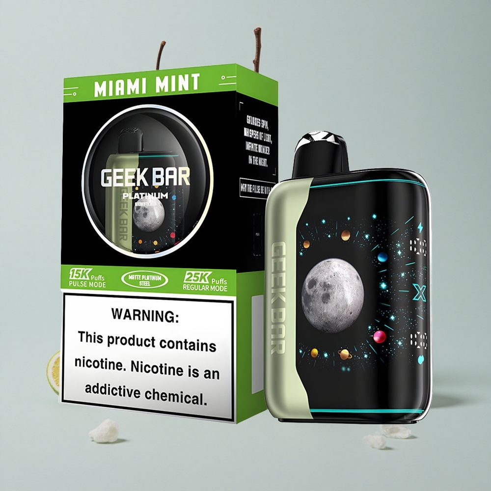 GEEK BAR Platinum Edition 25000 Chupadas Menta Miami 20mL 2% Nicotina