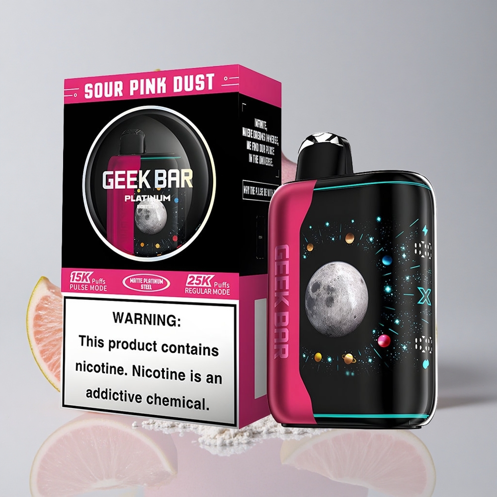 GEEK BAR Platinum Edition 25000 Puffs Polvo Rosa Ácido 20mL 2% Nicotina