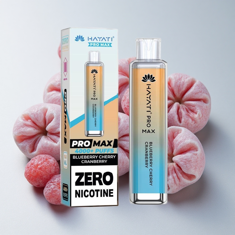 Hayati Pro Max 4000 Bocadillos Arándano Cereza Azul Batería Recargable