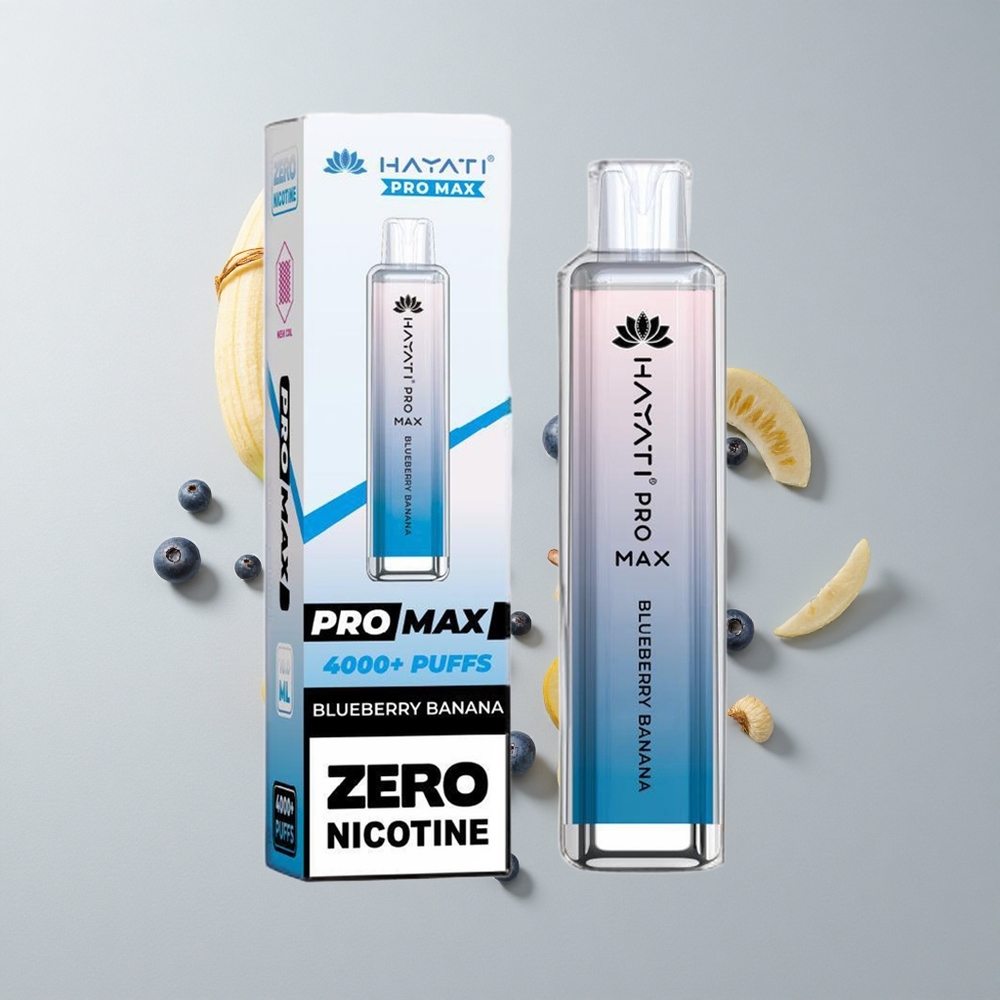Hayati Pro Max 4000 Bocanadas Vape Desechable Arándano Plátano Recargable