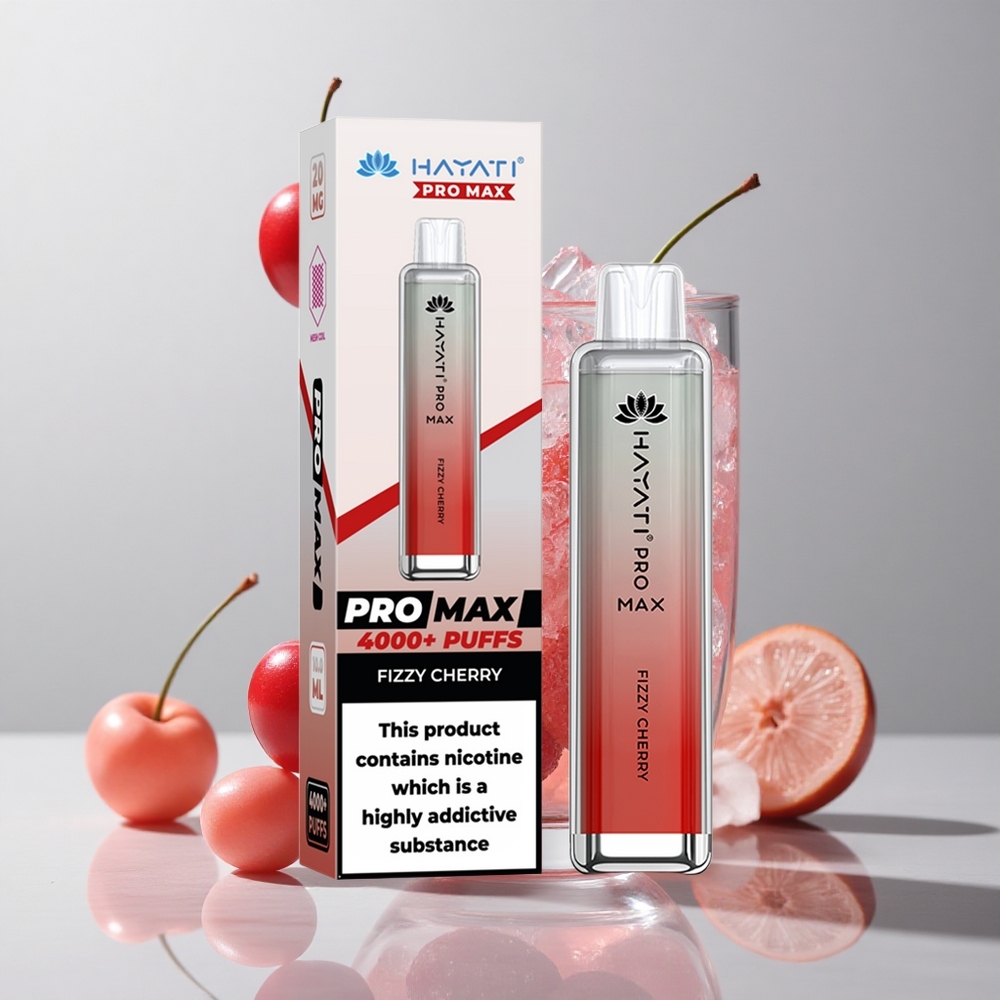Hayati Pro Max 4000 Puffs Cereza Efervescente Batería Recargable