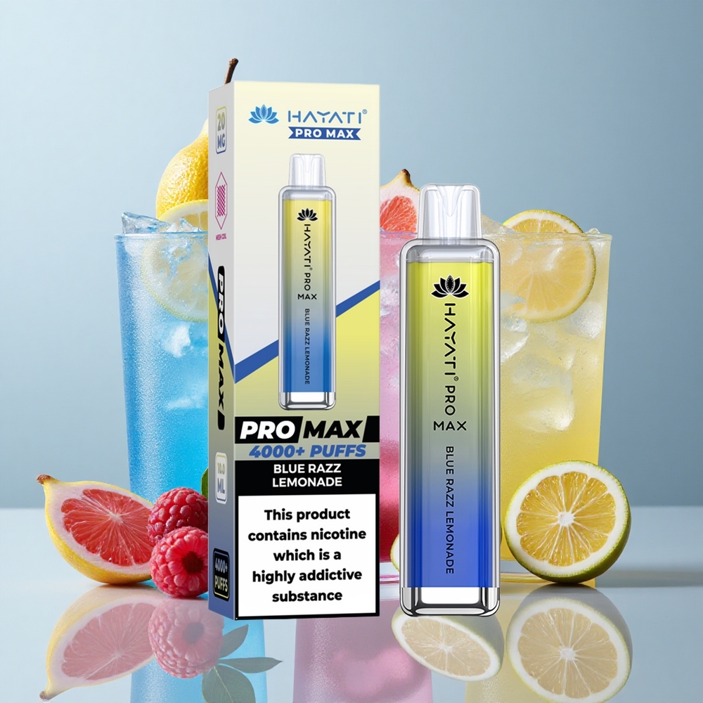 Hayati Pro Max 4000 Puffs Vape Arándano Azul Limonada Batería Recargable