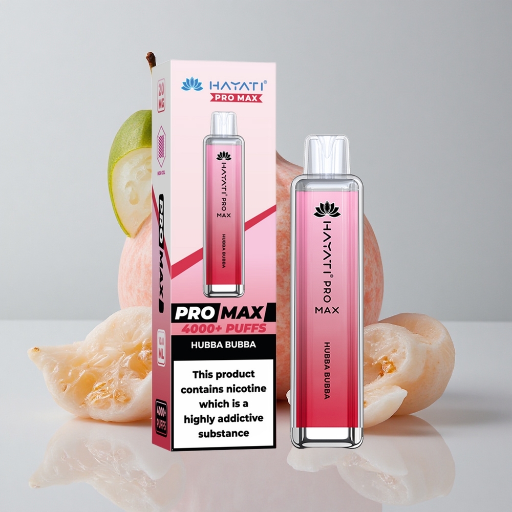 Hayati Pro Max 4000 Puffs Vape Chicle Burbuja Recargable 2ml/10ml