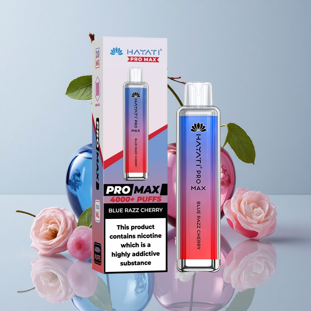 Hayati Pro Max 4000 Puffs Vape Desechable Arándano Azul Cereza con Batería Recargable 1400mAh