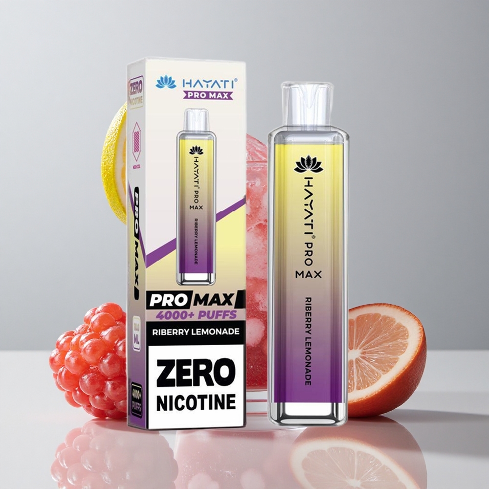 Hayati Pro Max 4000 Puffs Vape Desechable Frambuesa Limonada Batería 1400mAh