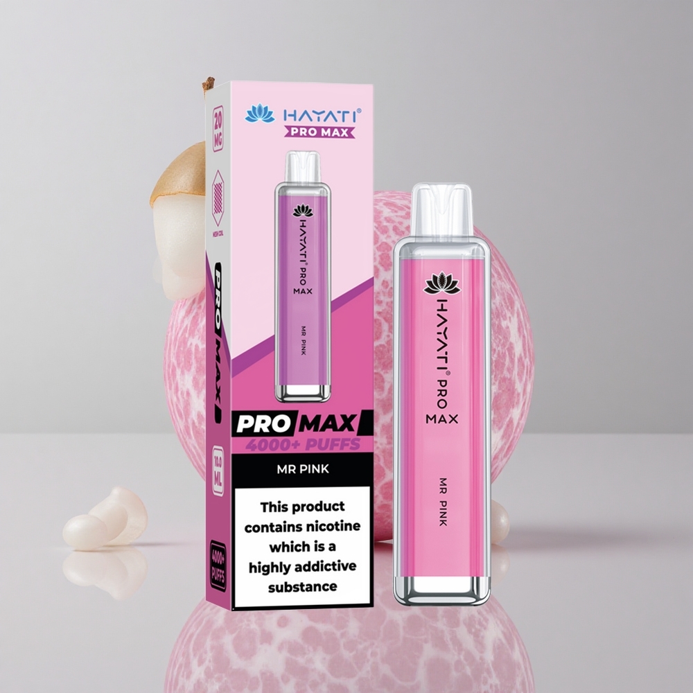 Hayati Pro Max 4000 Puffs Vape Desechable Mr Rosa Dual 1.1 Ohm