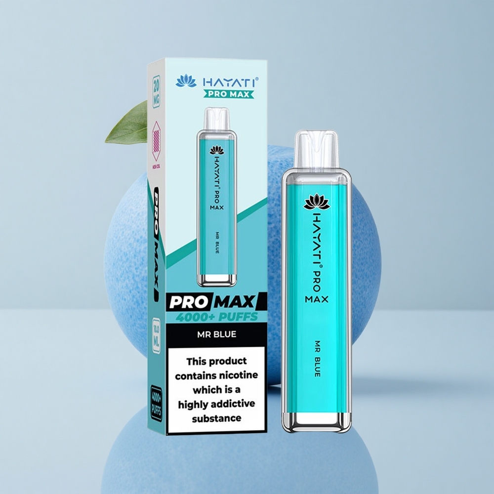 Hayati Pro Max 4000 Puffs Vape Desechable Sr Azul Dual 1.1 Ohm