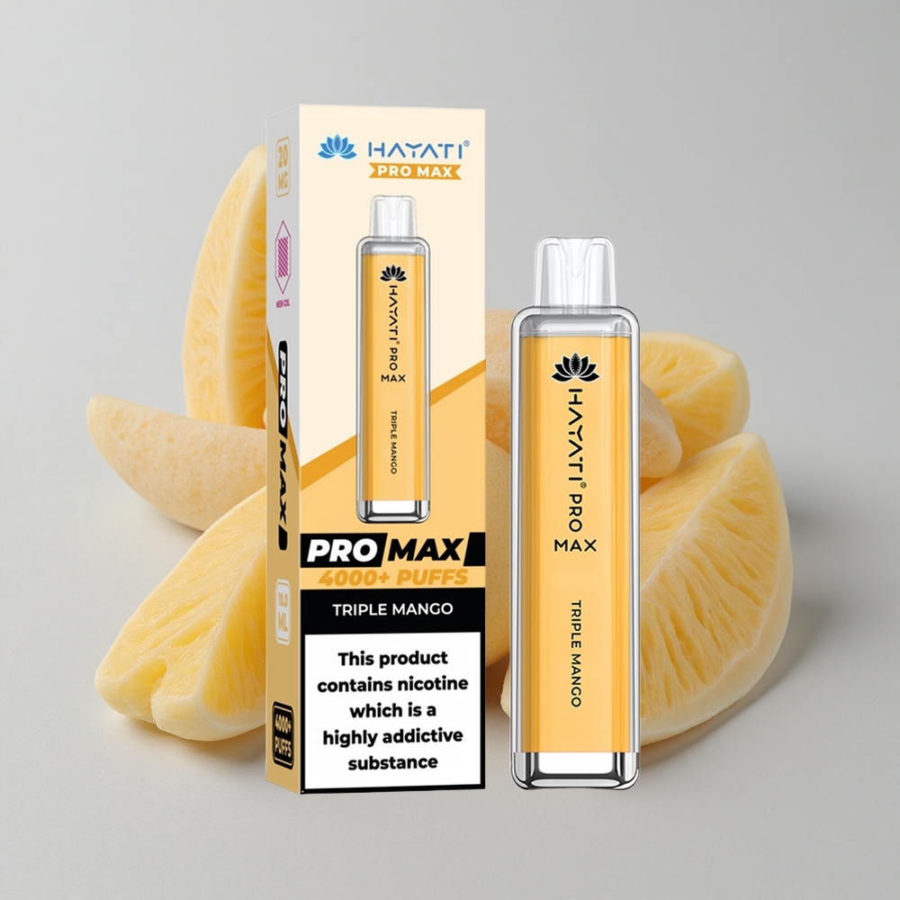 Hayati Pro Max 4000 Puffs Vape Desechable Triple Mango Batería 1400mAh