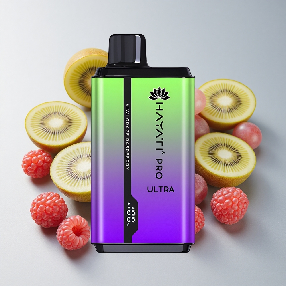 Hayati Pro Ultra 15000 Bocadillos Kiwi Uva Frambuesa 24ml 2% Nicotina