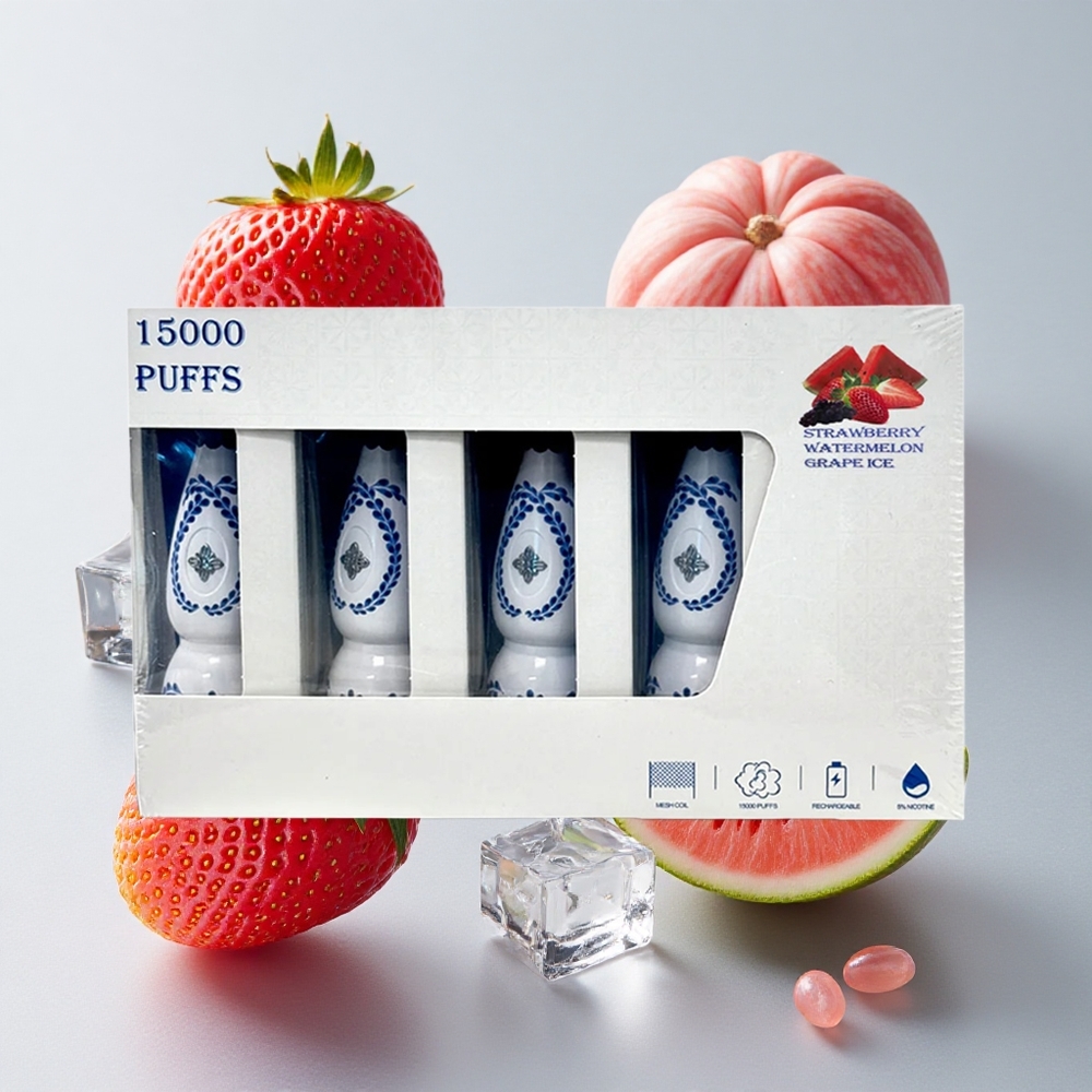 HUMO Azul 15000 Puffs Fresa Sandía Uva Hielo 20mL 5% Nicotina