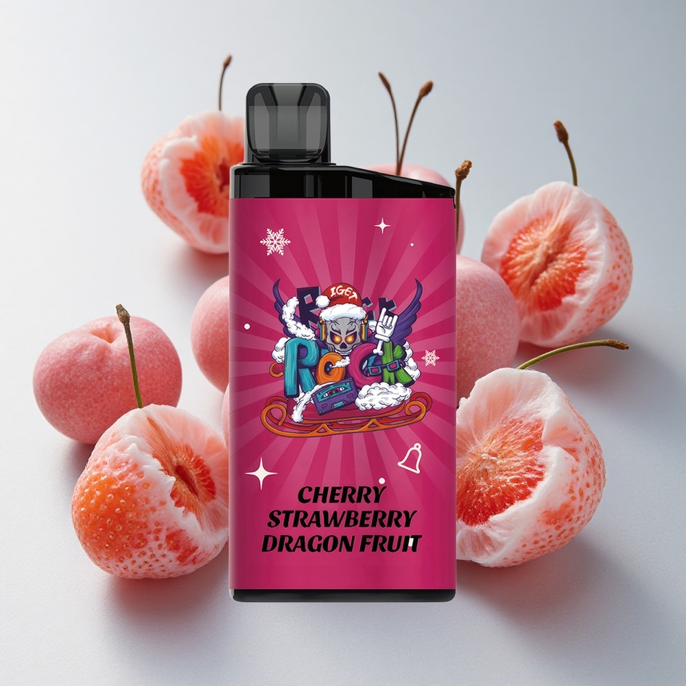 IGET Bar 3500 Puffs Vape Desechable Cereza Fresa Fruta del Dragón PC+ALU