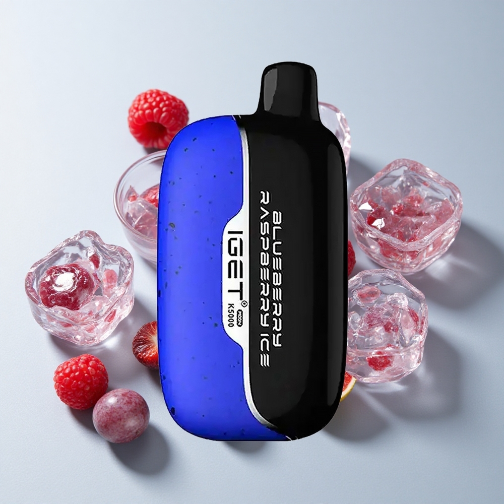 IGET Moon K5000 5000 Puffs Arándano Frambuesa Hielo PC 1.35 Ohm