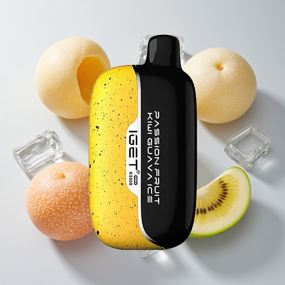 IGET Moon K5000 5000 Puffs Vape Fruta de la Pasión Kiwi Guayaba Hielo Peso Neto 81.5g