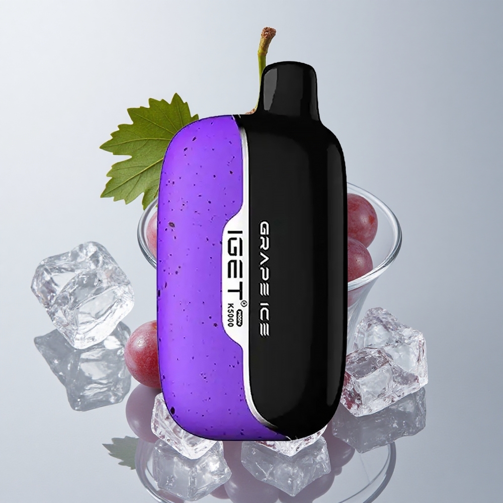 IGET Moon K5000 5000 Puffs Vape Helado de Uva PC 1.35 Ohm Tamaño 49.5x25.3x99.4 mm