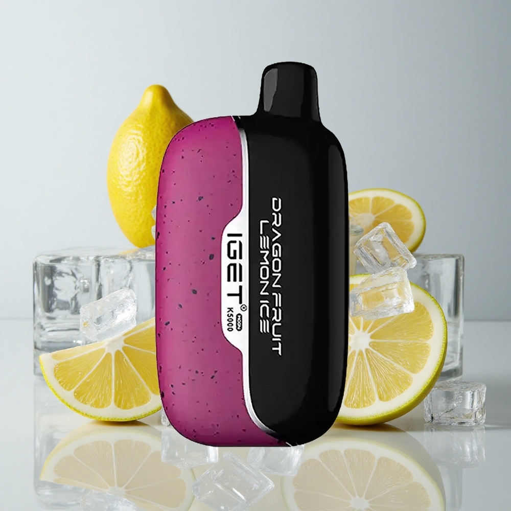 IGET Moon K5000 Chupadas Pitaya Limón Hielo Peso Neto 81.5g Tamaño 49.5x25.3x99.4mm