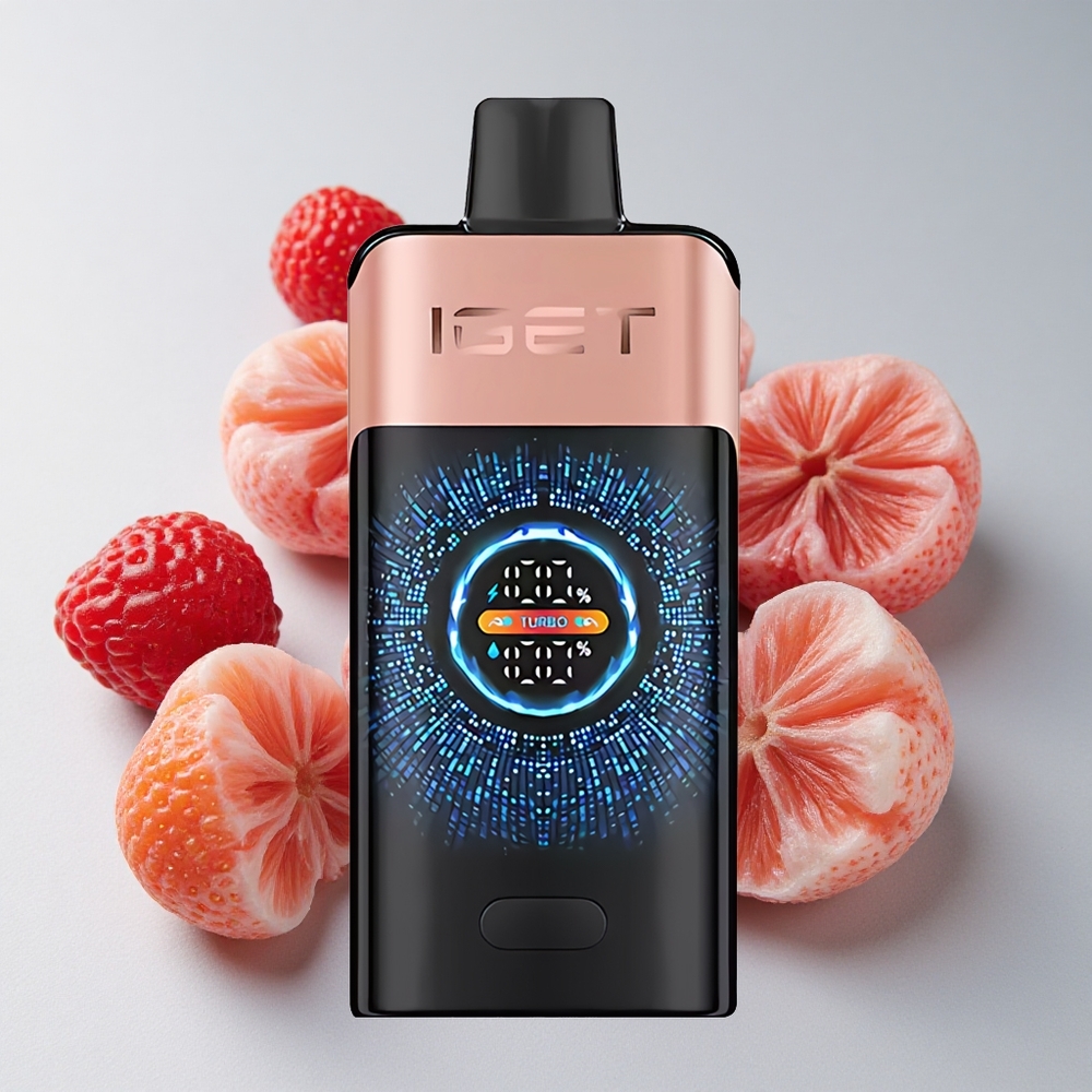 IGET ONE 12000 Puffs Fresa Frambuesa Pantalla Curva Grande
