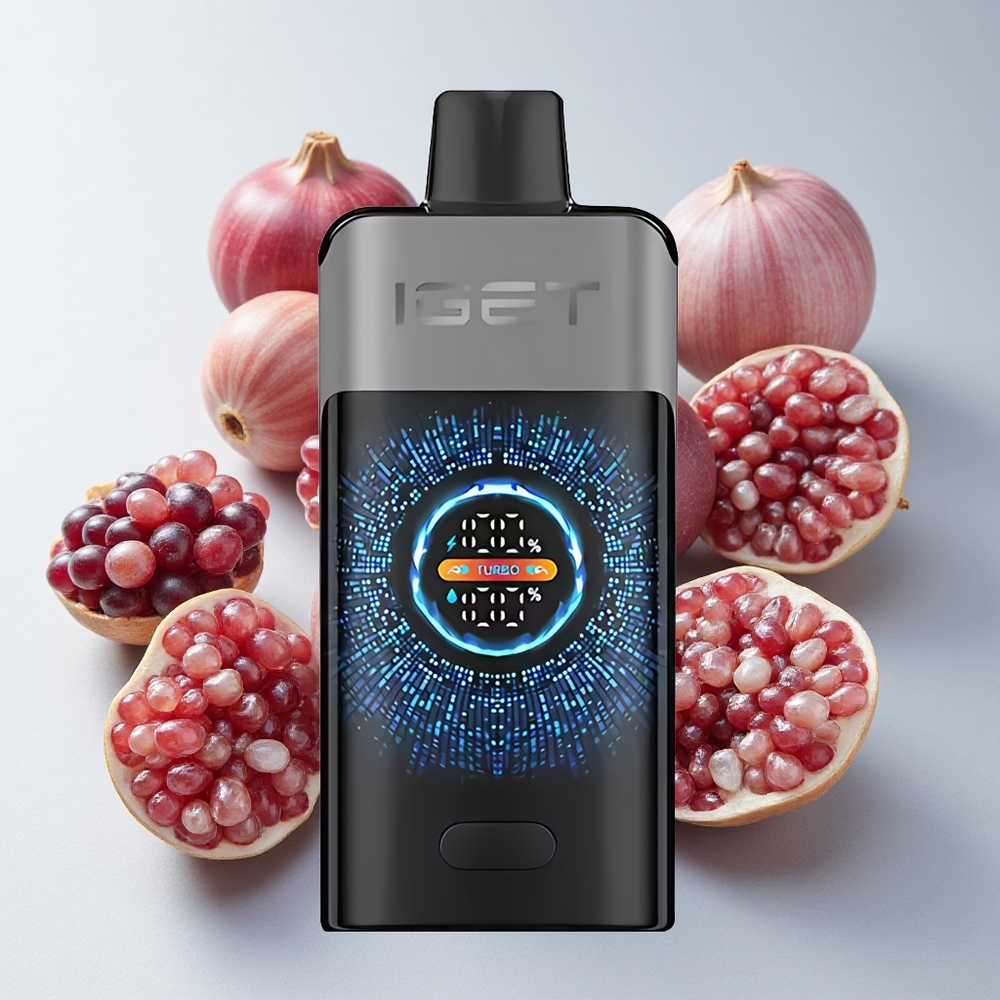 IGET ONE 12000 Puffs Vape Desechable Mora Cereza Granada Pantalla Grande Curva