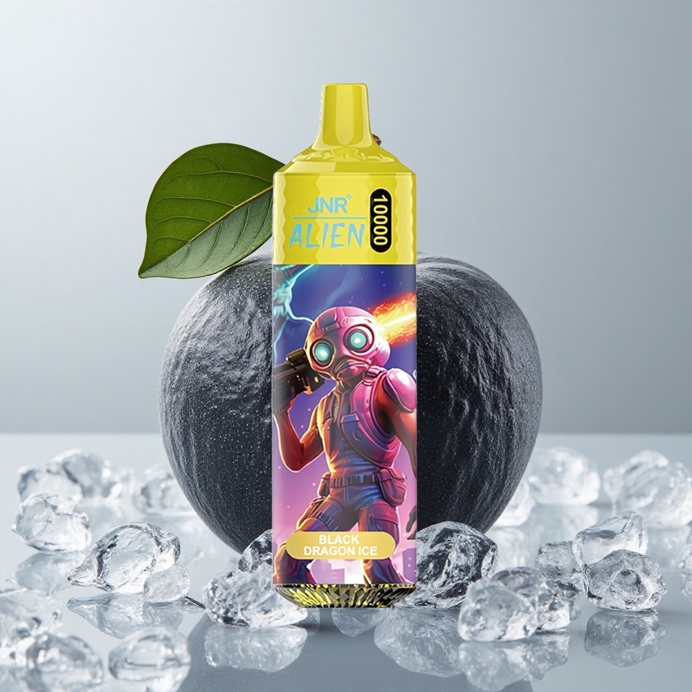 JNR Alien 10000 Bocanadas Dragón Negro Hielo con Batería 850mAh y Tipo-C