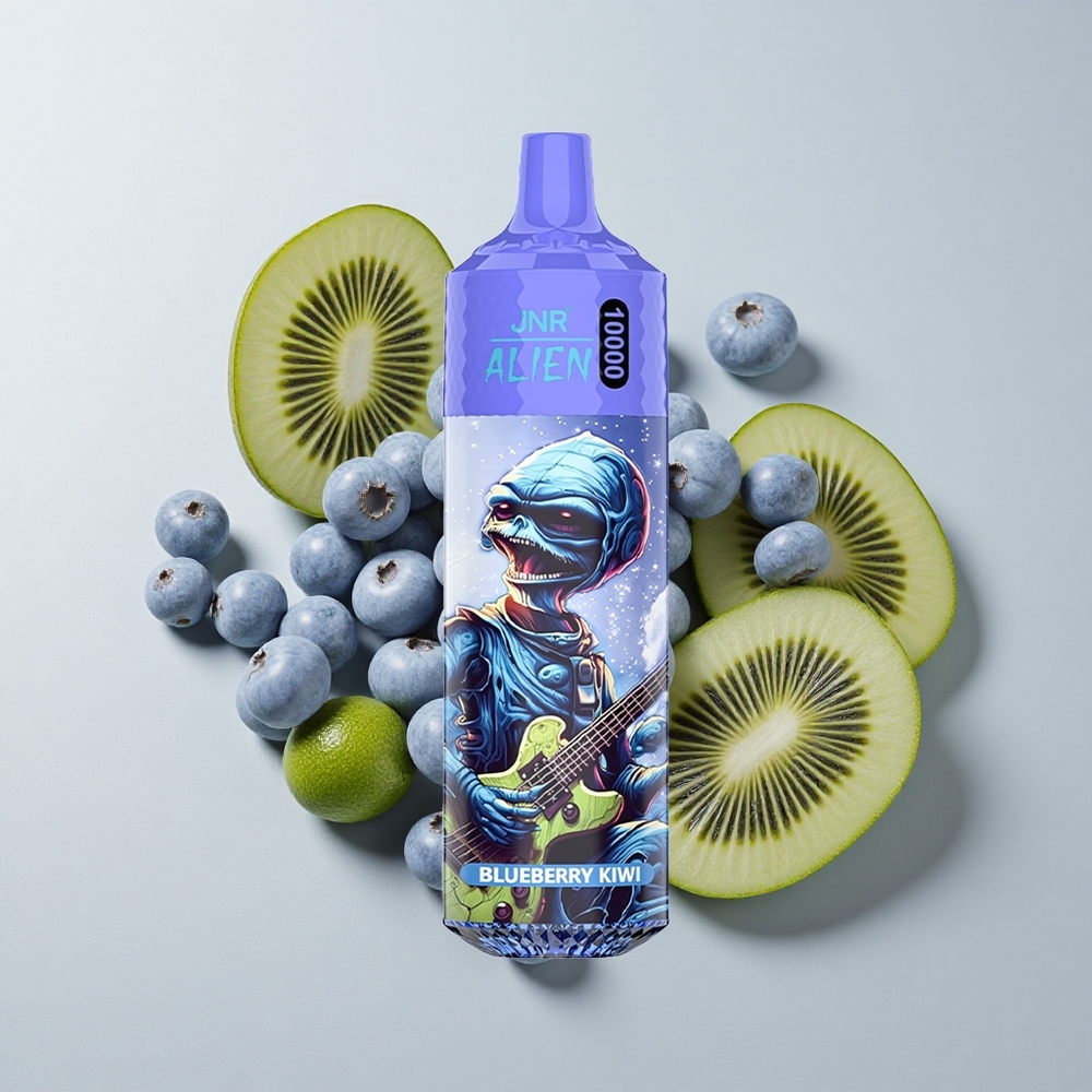 JNR Alien 10000 Chupadas Arándano Kiwi Carga Rápida Tipo-C