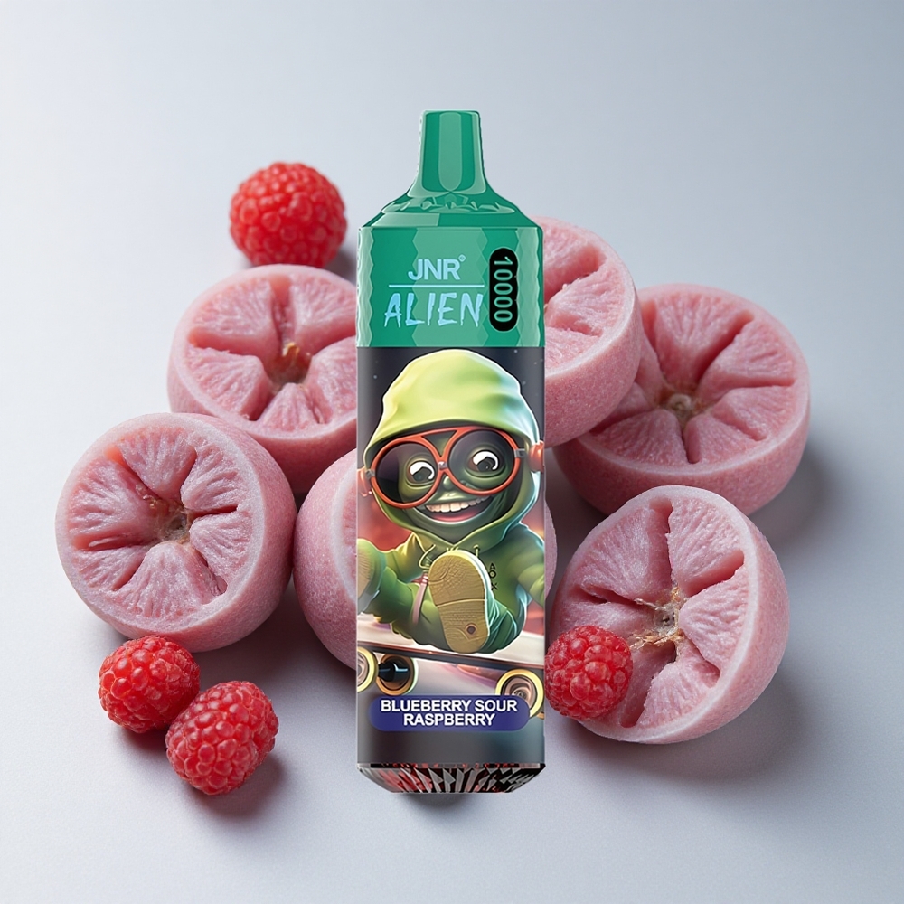 JNR Alien 10000 Chupadas Arándolo Agrio Frambuesa Carga Tipo-C