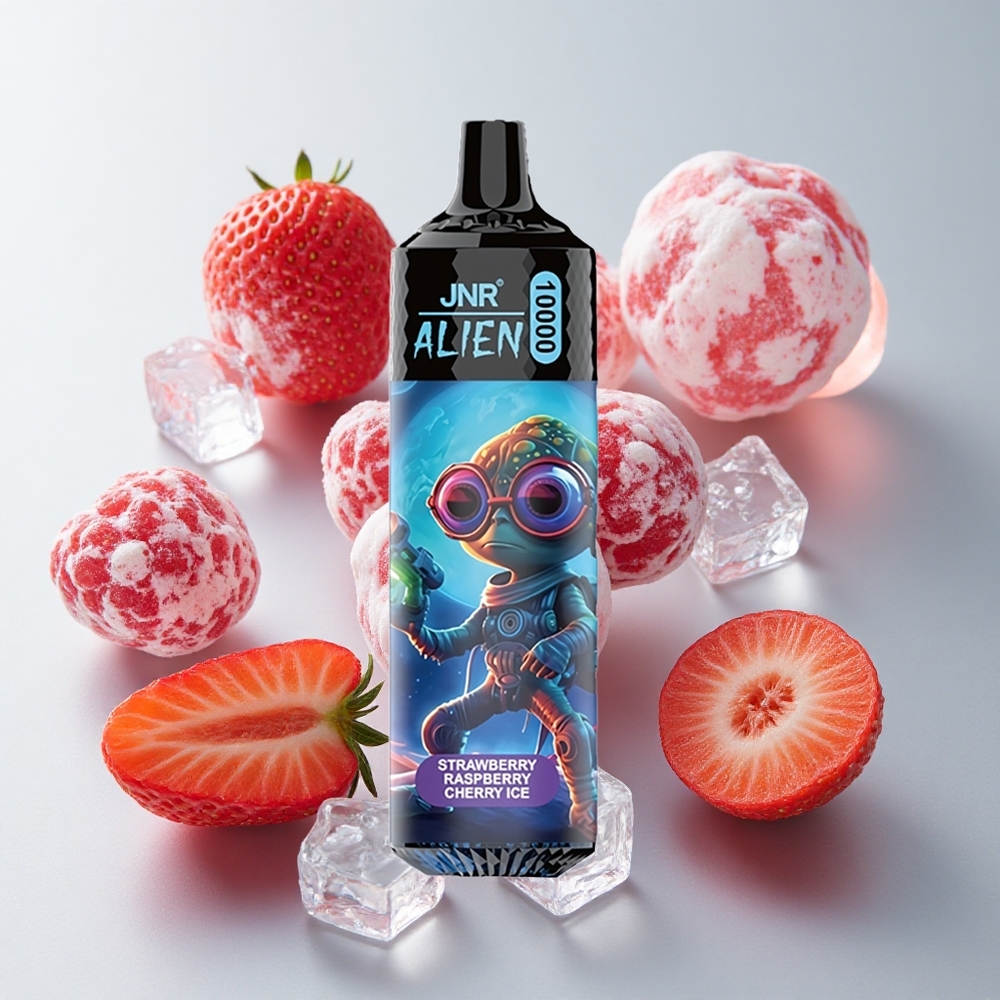 JNR Alien 10000 Puffs Fresa Frambuesa Cereza Hielo 850mAh Tipo-C