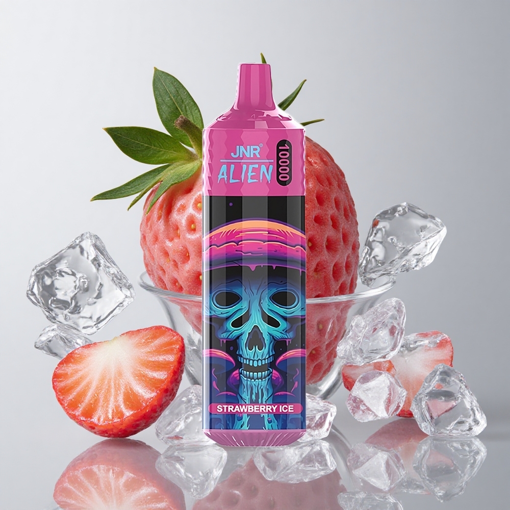 JNR Alien 10000 Puffs Fresa Hielo Tipo-C Carga Rápida