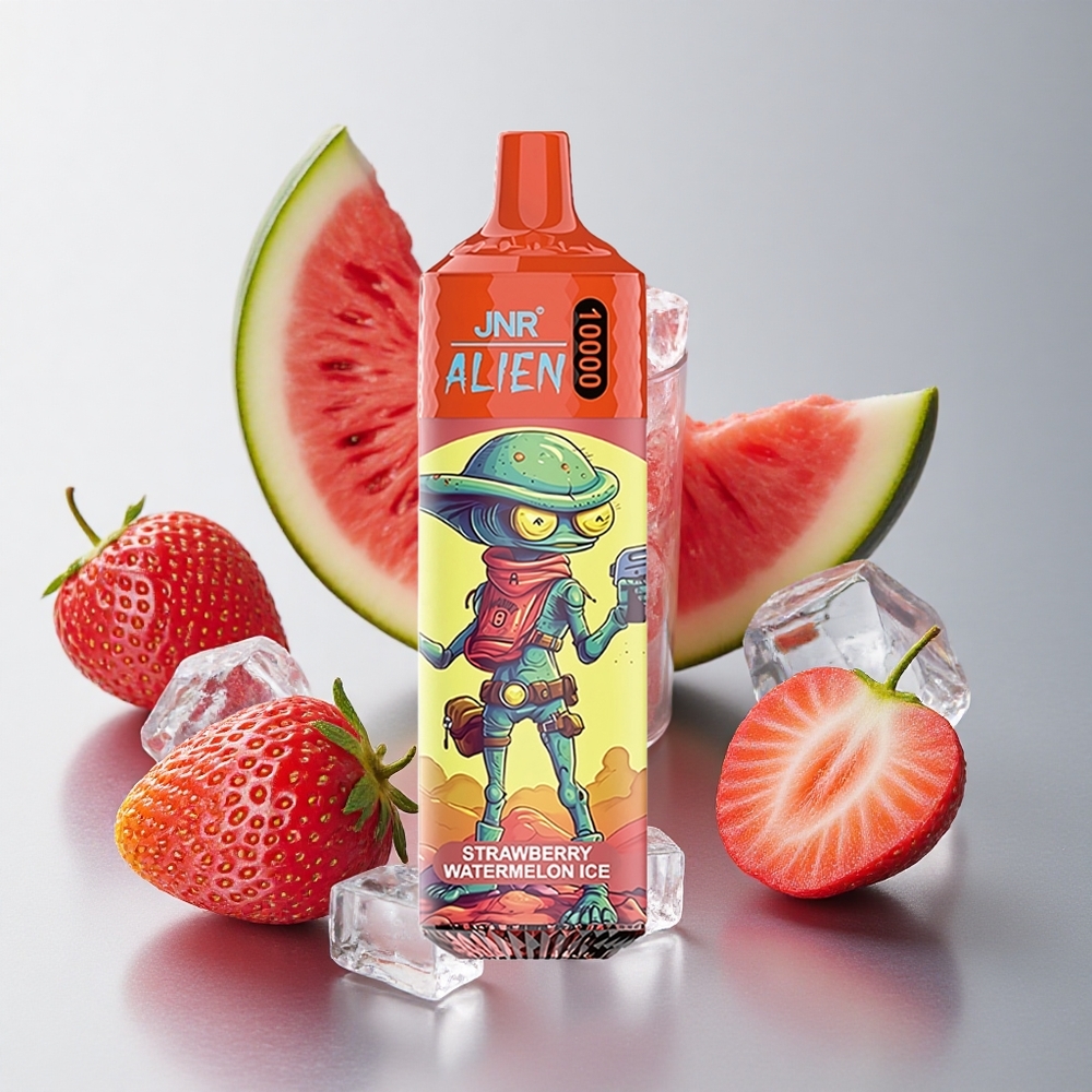 JNR Alien 10000 Puffs Fresa Sandía Hielo Tipo-C Carga Rápida
