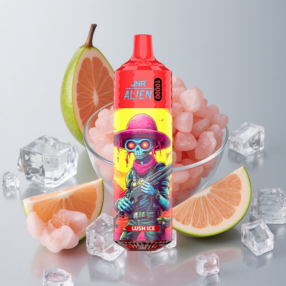 JNR Alien 10000 Puffs Hielo Exuberante con LED RGB y Carga Rápida Tipo-C