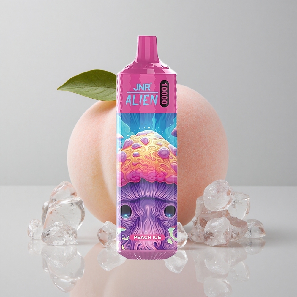 JNR Alien 10000 Puffs Melocotón Hielo 850mAh Tipo-C
