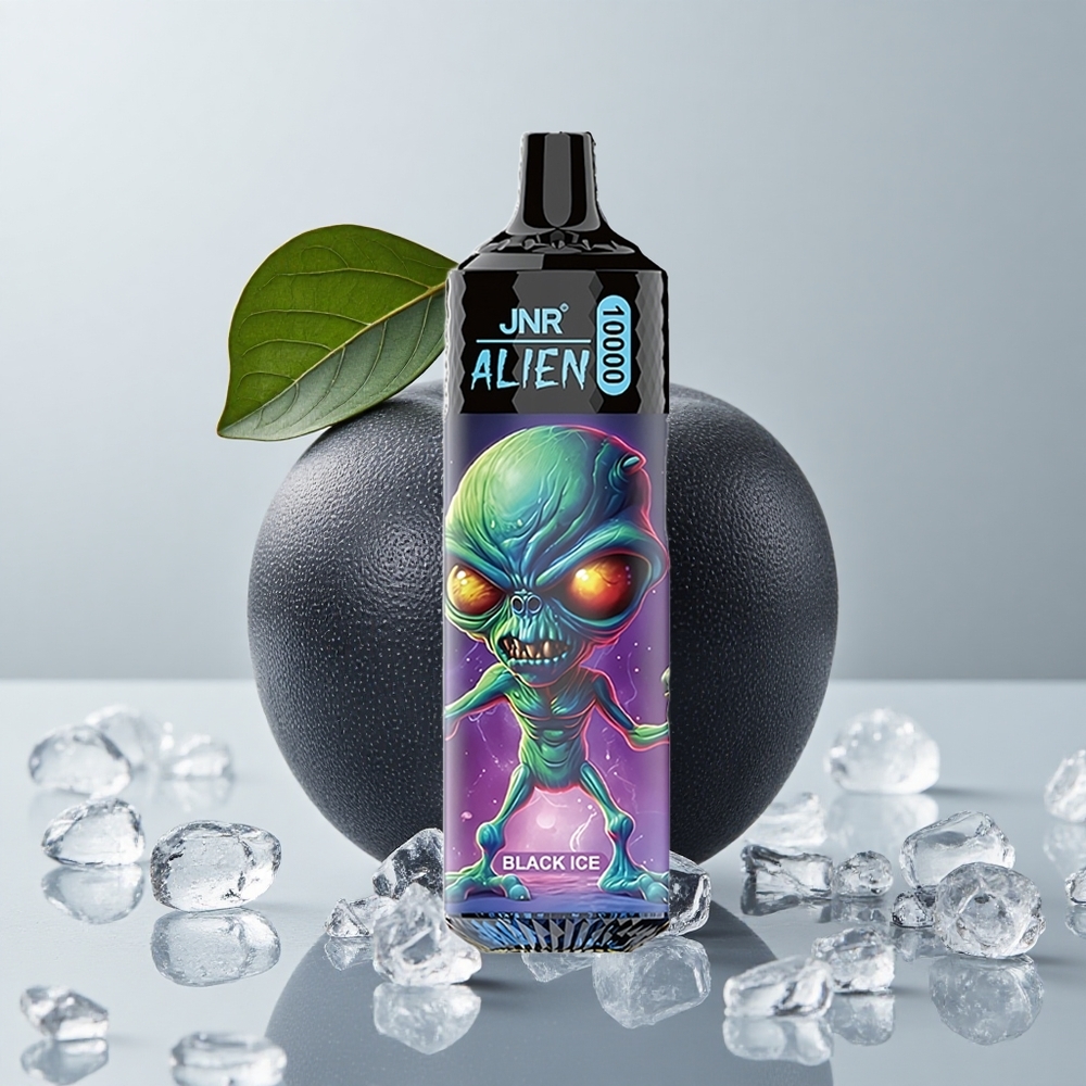 JNR Alien 10000 Puffs Negro Hielo con 850mAh y Carga Rápida Type-C