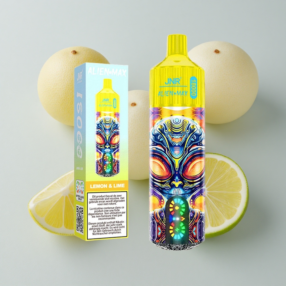 JNR Alien Max 18000 Chupadas Limón & Lima Pantalla LED Inteligente