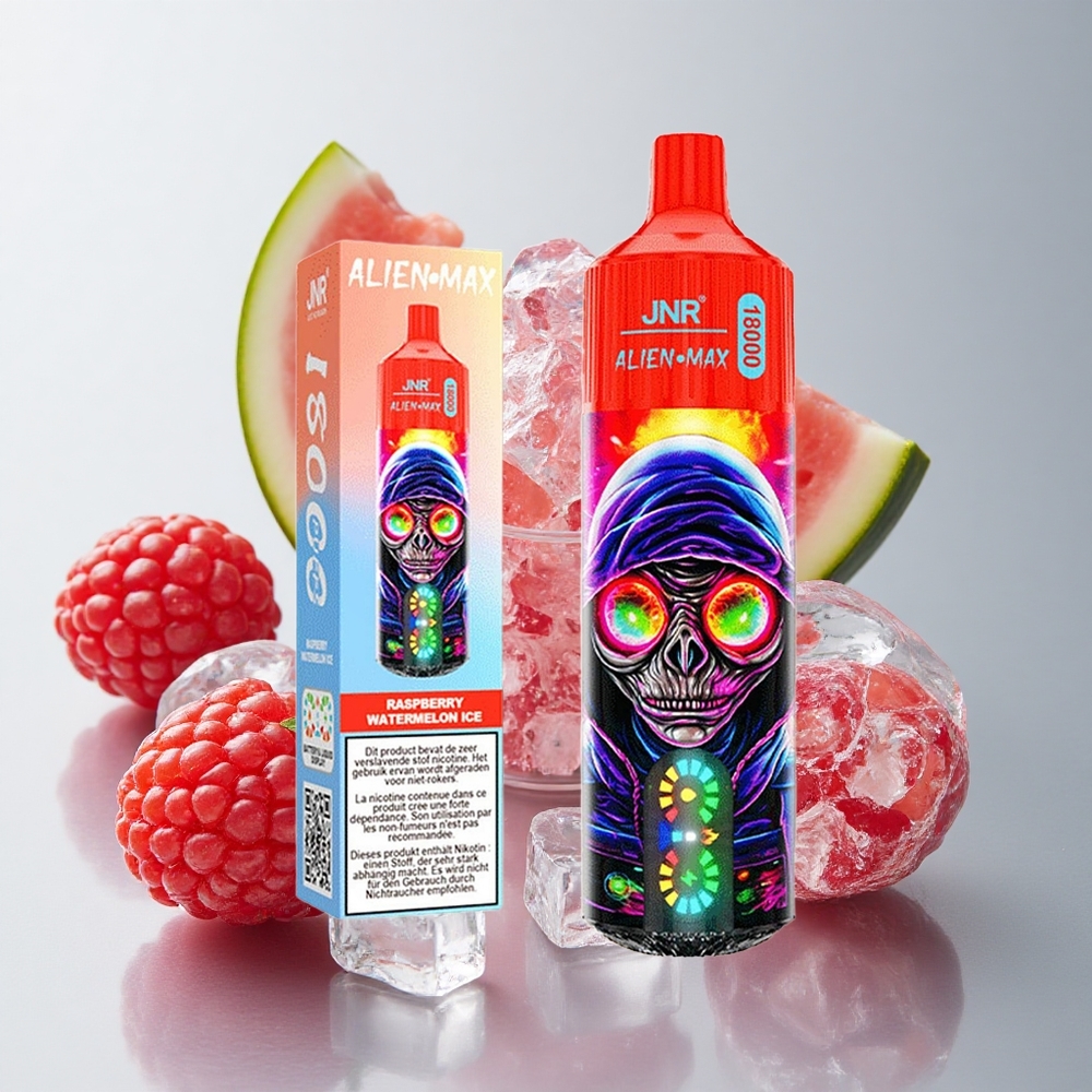 JNR Alien Max 18000 Puffs Frambuesa Sandía Helada Dual Malla 28ml