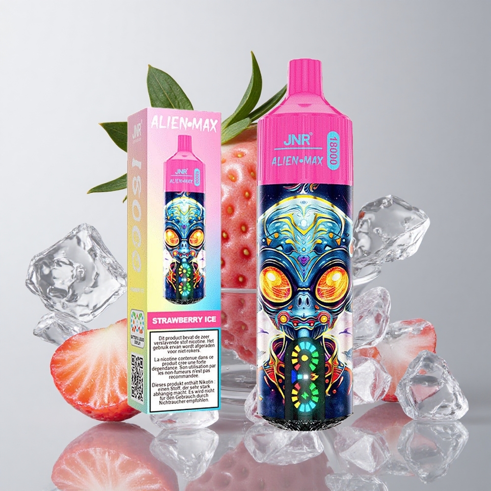 JNR Alien Max 18000 Puffs Fresa Helada 28ml Dual Núcleo
