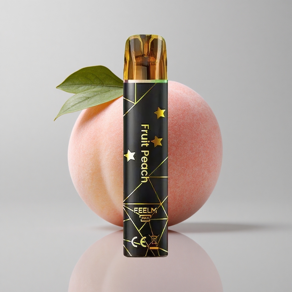 JNR Black&Golden 800 Bocanadas Vape Desechable Melocotón Fruta Sin Carga 2ml