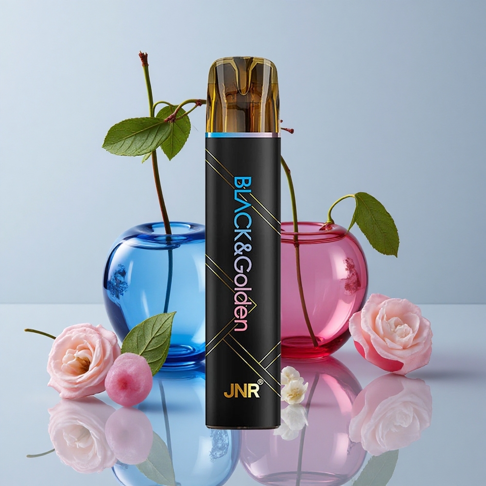 JNR Black&Golden 800 Puffs Vape Arándano Cereza Azul 2ml Sin Carga