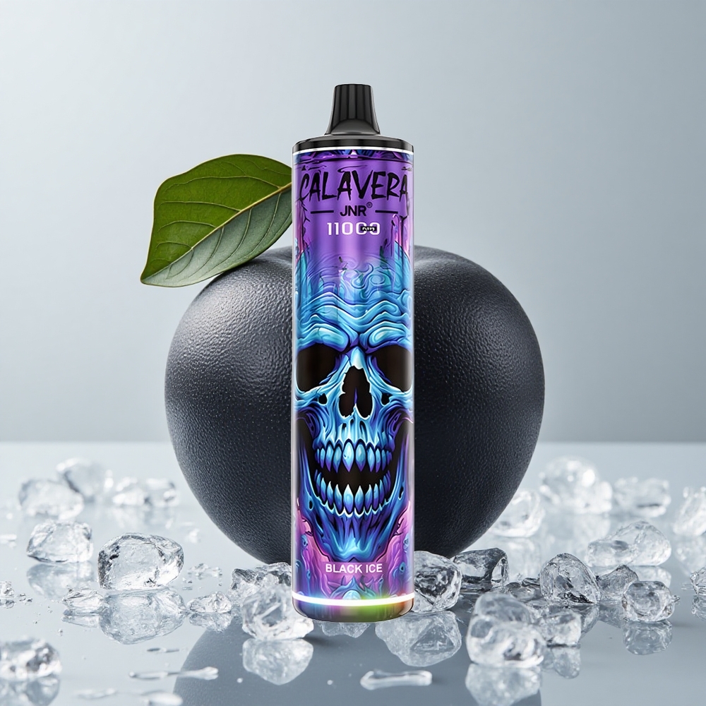 JNR Calavera 11000 Puffs Vape Negro Hielo Tipo-C 850mAh 21ml 1.0ohm