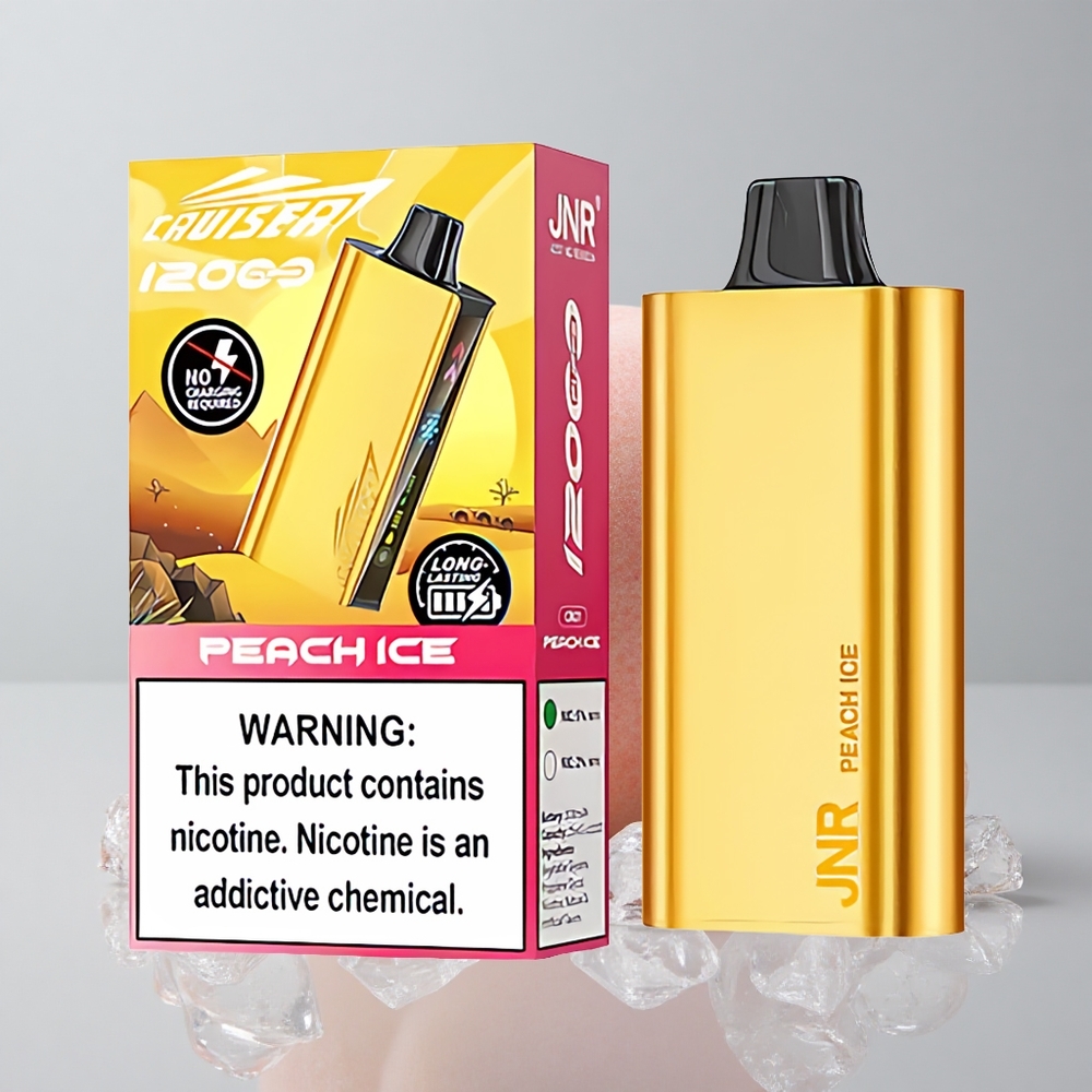 JNR Cruiser 12000 Puffs Melocotón Hielo Pantalla Animada