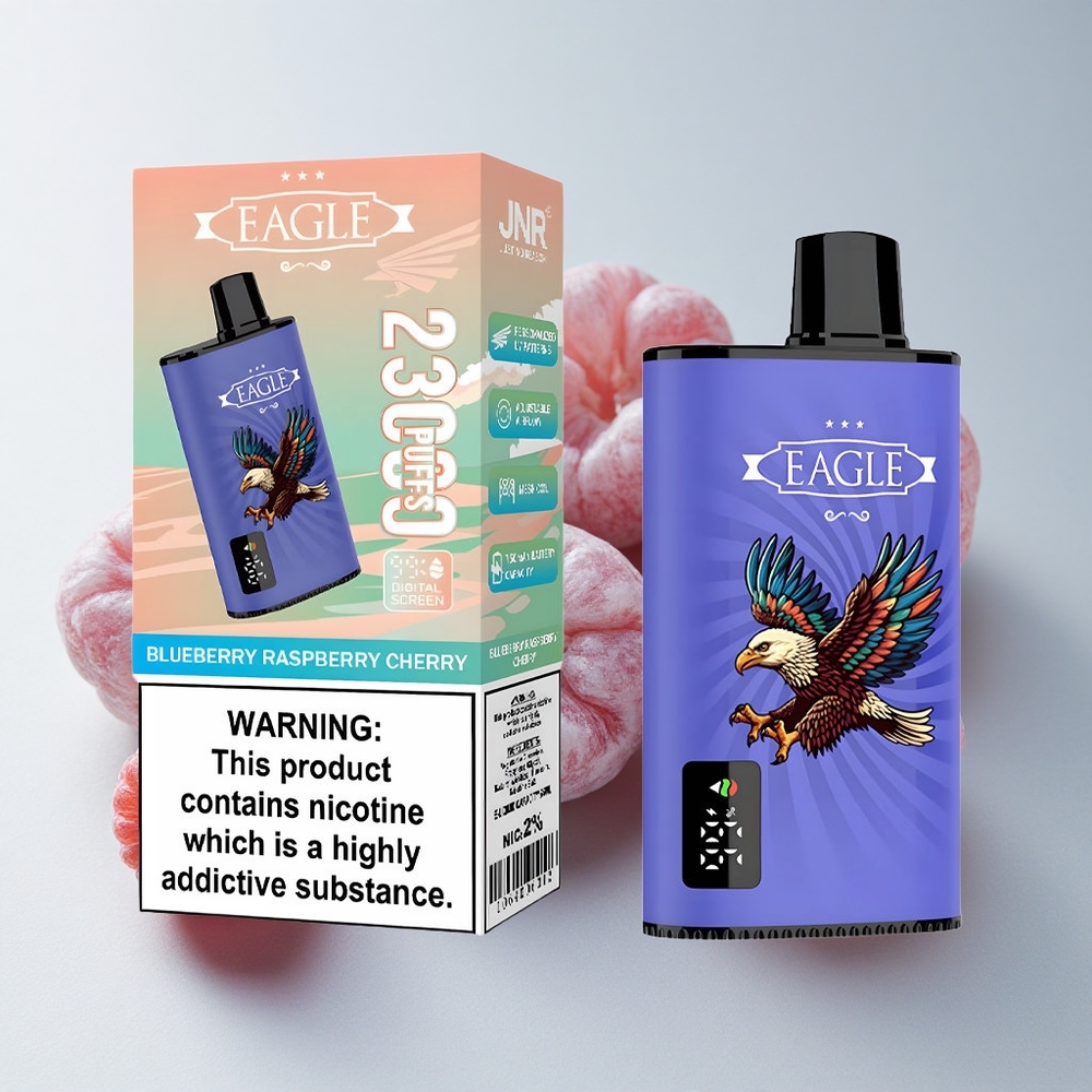 JNR EAGLE Smart 23000 Puffs Disposable Vape Arándano Frambuesa Cereza Pantalla Digital 1.0ohm