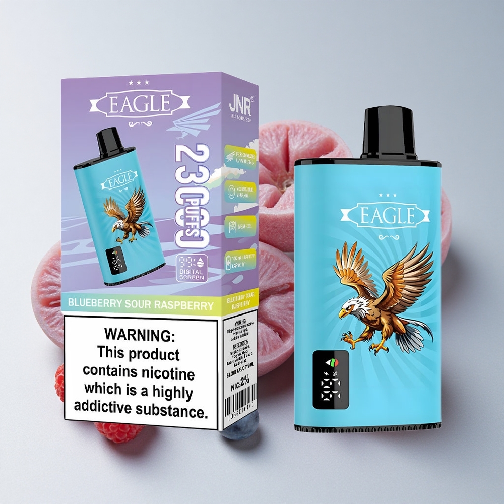 JNR EAGLE Smart 23000 Puffs Disposable Vape Arándano Frambuesa Ácida Pantalla Digital 25ml