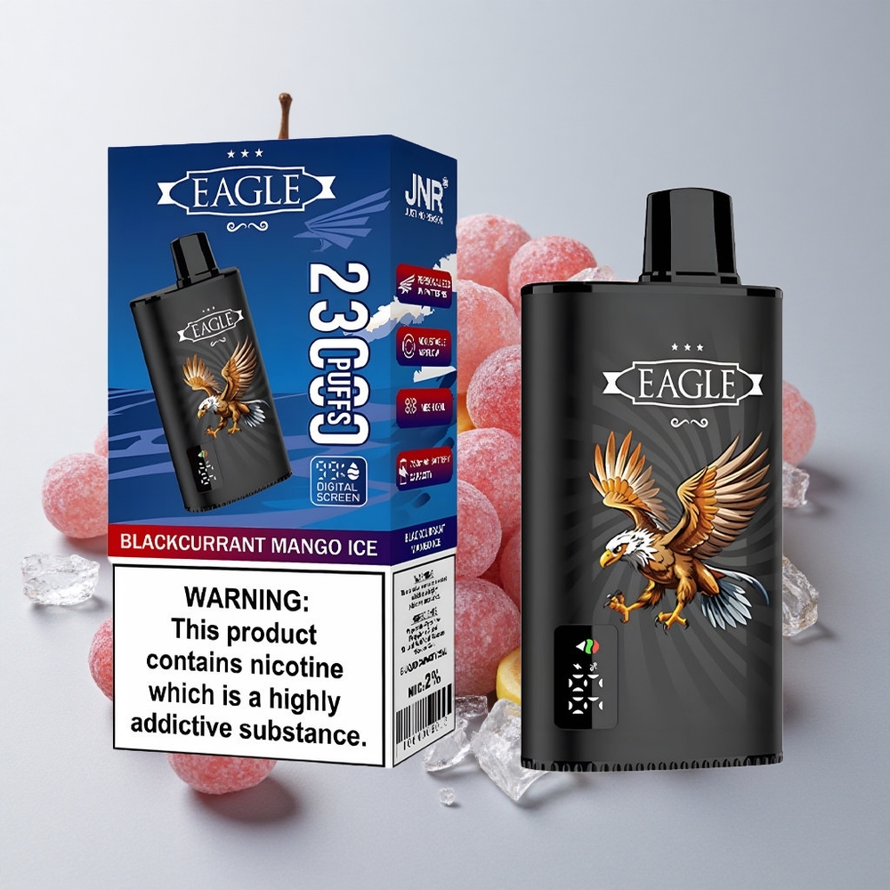 JNR EAGLE Smart 23000 Puffs Disposable Vape Grosella Negra Mango Hielo Pantalla Digital Tipo-C