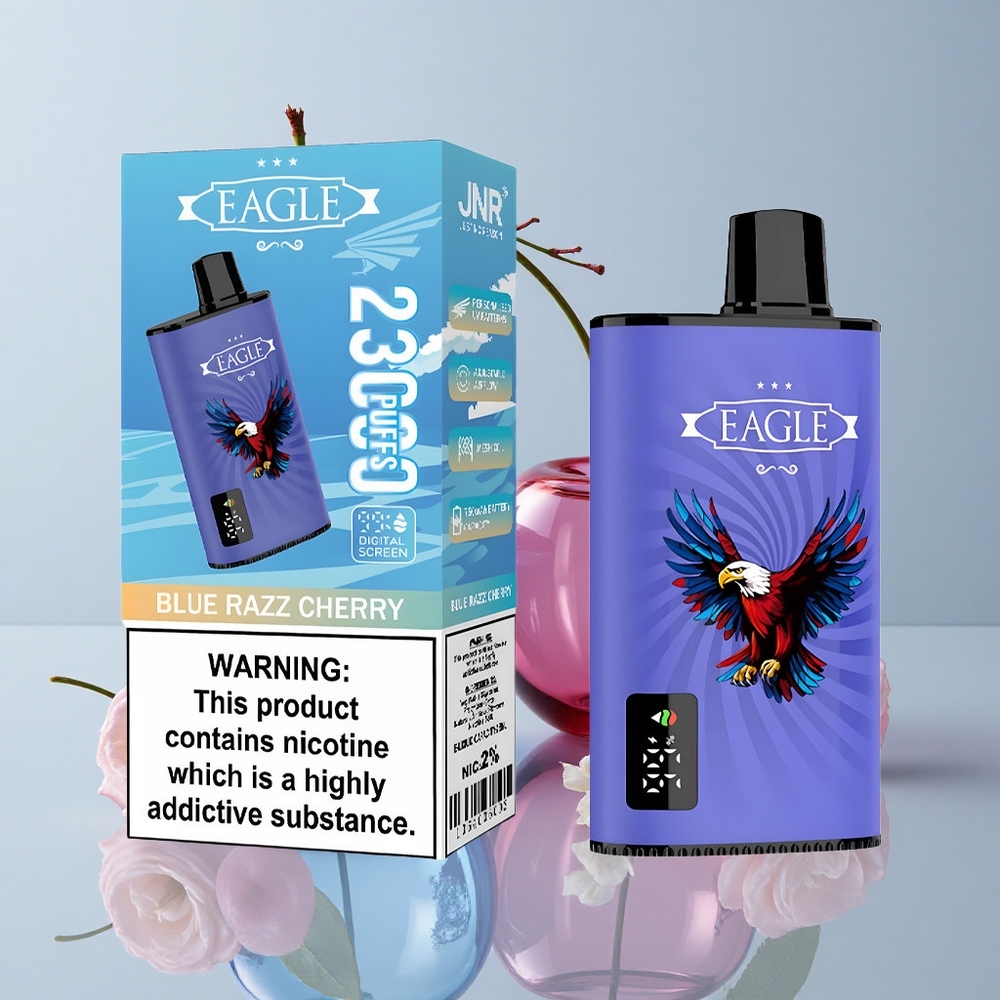 JNR EAGLE Smart 23000 Puffs Vape Disposable Arándano Azul Cereza Pantalla Digital 25ml