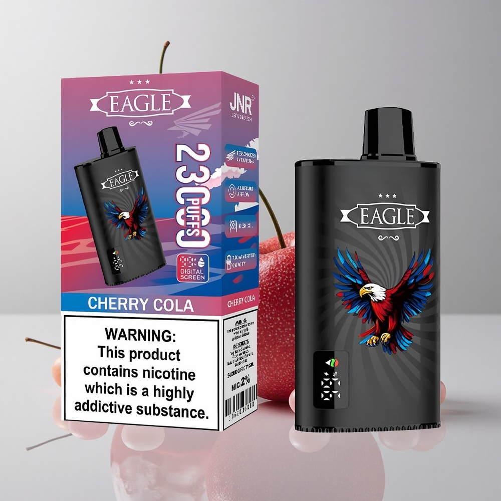 JNR EAGLE Smart 23000 Puffs Vape Disposable Cereza Cola Pantalla Digital 1.0ohm