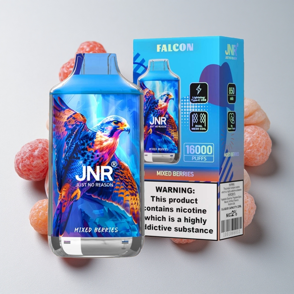 JNR Falcon 16000 Puffs Bayas Mixtas Pantalla Inteligente