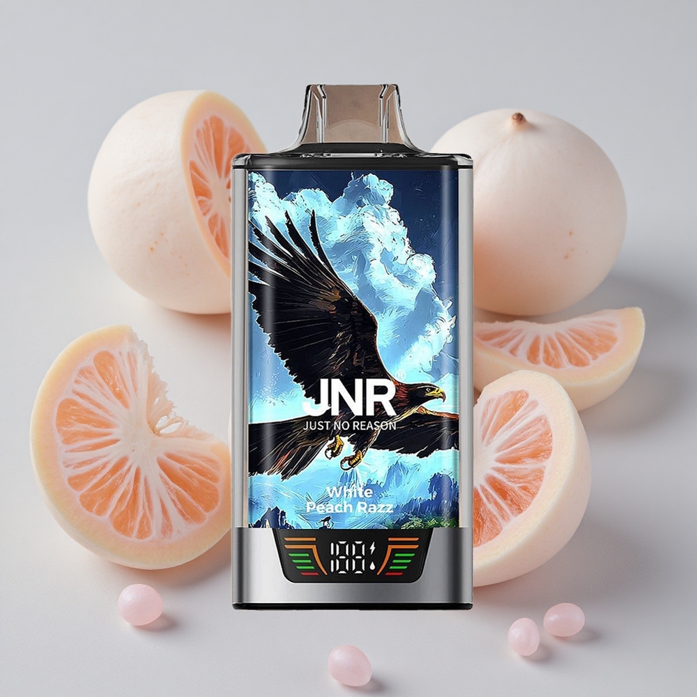 JNR Falcon Pro 28000 Melocotón Blanco y Frambuesa con 28000 Puffs y Pantalla Inteligente