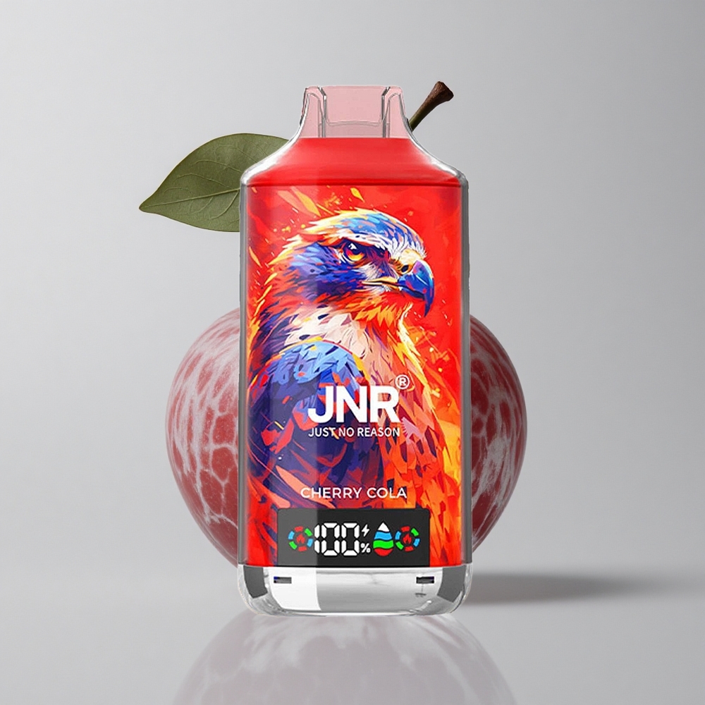 JNR Falcon X 18000 Puffs Cereza Dual Mesh Coil Pantalla Digital