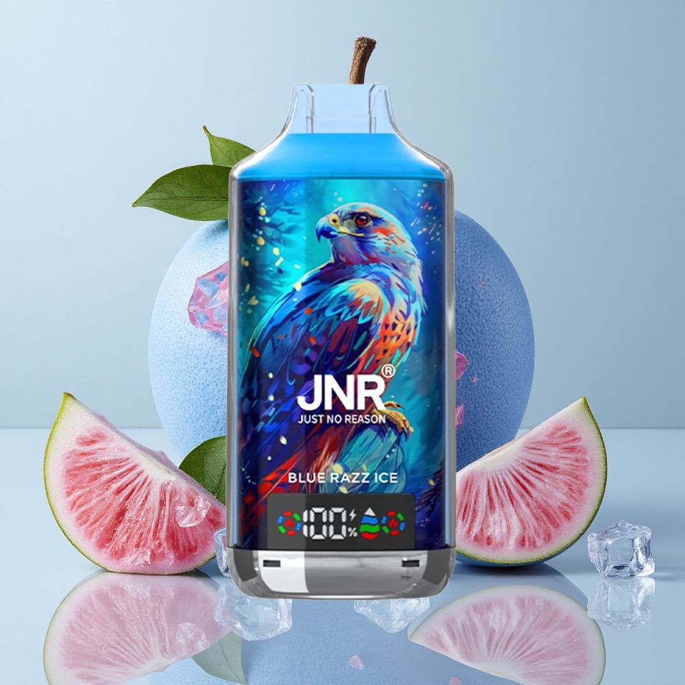 JNR Falcon X 18000 Puffs Vape Desechable Arándano Azul Hielo con 24ml y Doble Malla